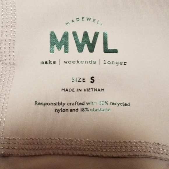 Madewell MWL Form High-Rise 7" Biker Shorts Smoky Lilac Pink Size Small - Picture 4 of 4